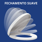 Assento Sanitário Aspen Polipropileno Fechamento Suave Gelo Astra