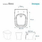 Assento Sanitário Boss Incepa Aço Cinza Platina