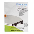 Assento Sanitário Boss Poliéster Bege Fosco Fechamento Suave Policlass