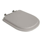 Assento Sanitário Póliester Branco Fechamento Comum Fixação Prata para Vaso Deca Vogue Plus