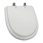 Assento Sanitário Póliester Branco Fechamento Comum Fixação Prata para Vaso Delta London