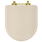 Assento Sanitário Carrara Amendoa Para Vaso Deca Com Ferragem