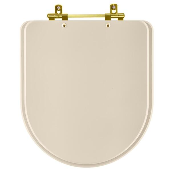 Assento Sanitário Carrara Amendoa Para Vaso Deca Com Ferragem