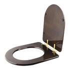 Assento Sanitário Carrara Marrom Degrade Para Vaso Deca Com F