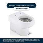 Assento Sanitário Carrara Marrom Fosco Para Vaso Deca Com Fer