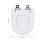 Assento Sanitário Carrara Poliéster Branco Fechamento Suave Policlass