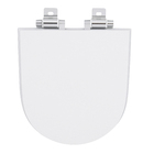 Assento Sanitário Carrara Poliéster Branco Fechamento Suave Policlass