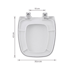 Assento Sanitário City/Angra Polipropileno Fechamento Comum Branco Sensea