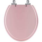 Assento Sanitário Com Amortecedor Convencional Oval Rosa Para