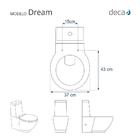 Assento Sanitário Com Amortecedor Dream Ébano (preto) Para Va