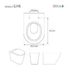 Assento Sanitário Com Amortecedor Link Ébano (preto) Para Vas