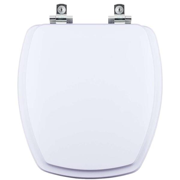 Assento Sanitário Com Amortecedor Perola Branco Para Vaso Pet