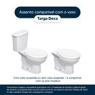 Assento Sanitário Com Amortecedor Targa Cinza Real Para Vaso