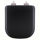 Assento Sanitário Com Amortecimento Piano Preto Fosco P/deca