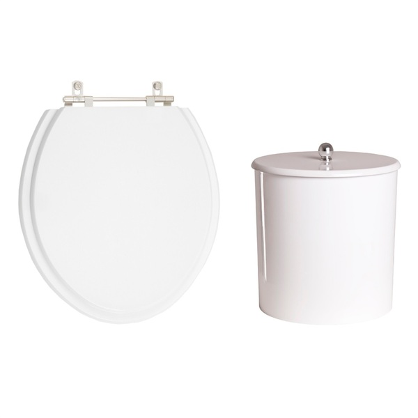 Assento Sanitário Com Cesto Em Mdf Laqueado