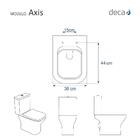 Assento Sanitário Com Fechamento Lento Axis Ébano (preto) Par