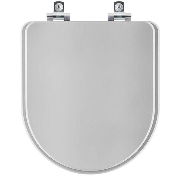 Assento Sanitário Com Fechamento Lento Nuova Cinza Real Para