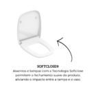 Assento Sanitário Com Softclose City Like Vip Celite Branco B