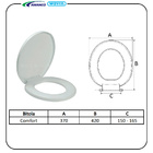 Assento Sanitario Comfort Oval Amanco Cinza Prata