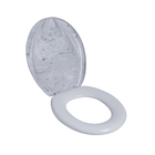 Assento Sanitário Convencional Almofadado TPK Branco Marmorizado Fechamento Comum Astra