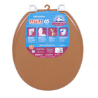 Assento Sanitário Convencional Almofadado Caramelo Fechamento Comum Astra