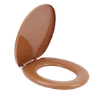 Assento Sanitário Convencional Almofadado Caramelo Fechamento Comum Astra
