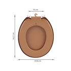 Assento Sanitário Convencional Almofadado Caramelo Fechamento Comum Astra