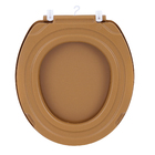 Assento Sanitário Convencional Polipropileno Almofadado Fechamento Comum Caramelo Sensea