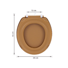 Assento Sanitário Convencional Polipropileno Almofadado Fechamento Comum Caramelo Sensea