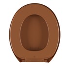 Assento Sanitário Convencional Plástico Caramelo Claro Fechamento Comum