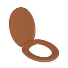 Assento Sanitário Convencional Plástico Caramelo Claro Fechamento Comum