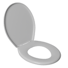 Assento Sanitário Convencional com Fechamento Comum Oval Plástico Cinza Astra