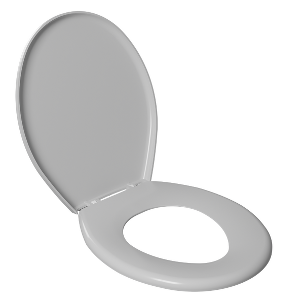 Assento Sanitário Convencional com Fechamento Comum Oval Plástico Cinza Astra