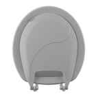 Assento Sanitário Convencional com Fechamento Comum Oval Plástico Cinza Astra