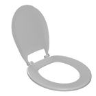 Assento Sanitário Convencional com Fechamento Comum Oval Plástico Cinza Astra