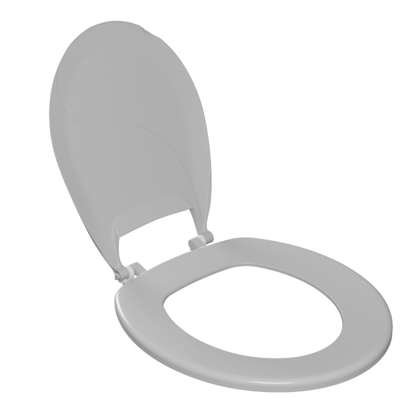 Assento Sanitário Convencional com Fechamento Comum Oval Plástico Cinza Astra