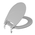 Assento Sanitário Convencional com Fechamento Comum Oval Plástico Cinza Astra