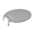 Assento Sanitário Convencional com Fechamento Comum Oval Plástico Cinza Astra