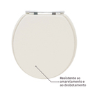 Assento Sanitário Convencional com Fechamento Comum Oval MDF Creme Sensea