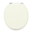 Assento Sanitário Convencional com Fechamento Comum Oval em Madeira Bege Sicmol