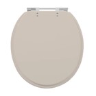 Assento Sanitário Convencional com Fechamento Comum Oval em Plástico Bege Sicmol