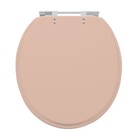 Assento Sanitário Convencional com Fechamento Comum Oval em Plástico Rosa Sicmol