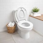 Assento Sanitário Convencional com Fechamento Suave Oval  Polipropileno  Branco Mebuki