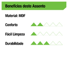 Assento Sanitário Convencional Madeira Moldada Carvalho Venner