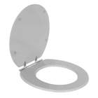 Assento Sanitário Convencional MDF Cinza Fechamento Comum Sensea