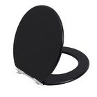 Assento Sanitário Convencional MDF Preto Fechamento Comum Sensea