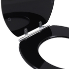 Assento Sanitário Convencional MDF Preto Fechamento Comum Sensea