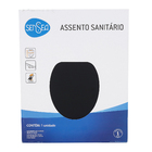 Assento Sanitário Convencional MDF Preto Fechamento Comum Sensea