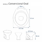 Assento Sanitário Convencional Oval Azul