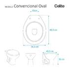 Assento Sanitario Convencional Oval Cinza Claro Para Vaso Cel